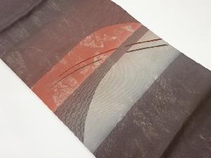 引箔抽象模様織出し名古屋帯